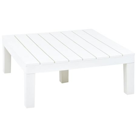 Záhradný stôl biely 78x78x31 cm plastový