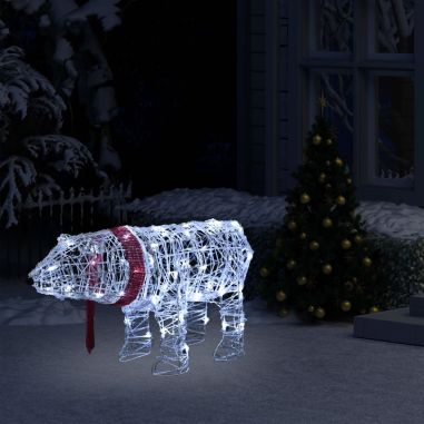 Svetelná vianočná dekorácia, medveď 45 LED 71x20x38 cm, akryl