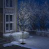 Vianočný stromček 1200 LED studené biele svetlo kvety čerešne 400 cm