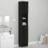 Kúpeľňová skrinka, čierna 32x25,5x190 cm, kompozitné drevo