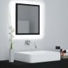 Kúpeľňové zrkadlo s LED, čierne 40x8,5x37 cm, akryl