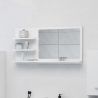 Kúpeľňové zrkadlo, biele 90x10,5x45 cm, kompozitné drevo
