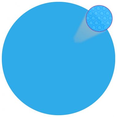Plávajúca okrúhla solárna bazénová fólia z PE 250 cm, modrá