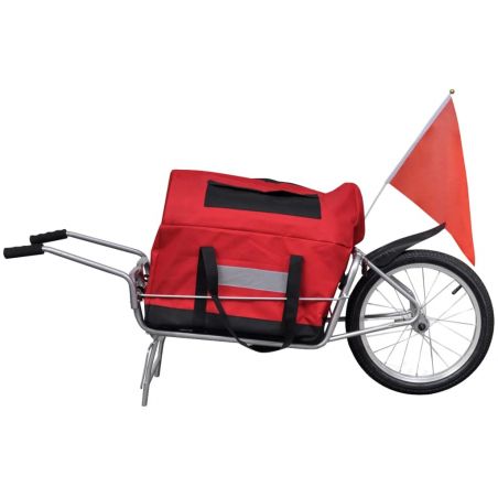 Nákladný vozík za bicykel s jednými kolesom a úložnou taškou | 124,45 € Hejshop.sk