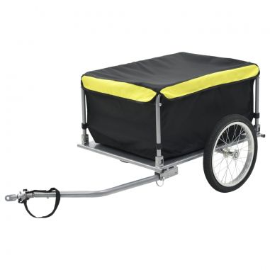 Nákladný vozík za bicykel čierno-žltý 65 kg 