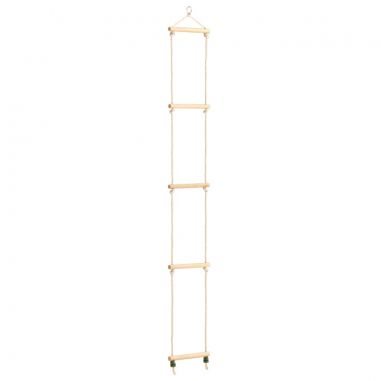 Detský lanový rebrík masívne drevo a PE 30x168 cm