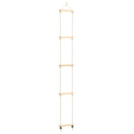 Detský lanový rebrík masívne drevo a PE 30x168 cm