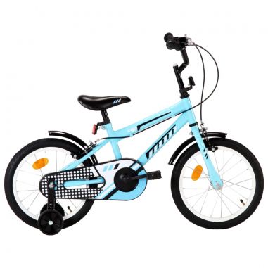 Detský bicykel 16 palcový čierny a modrý