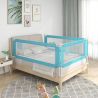 Zábrana na detskú posteľ modrá 150x25 cm látka