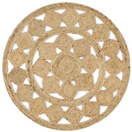 Ručne vyrobený koberec z pletenej juty 150 cm