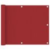 Balkónová markíza, červená 75x600 cm, oxfordská látka