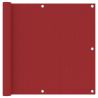 Balkónová markíza, červená 90x500 cm, oxfordská látka