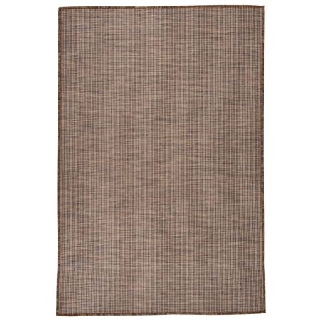 Vonkajší koberec s plochým tkaním 120x170 cm hnedý
