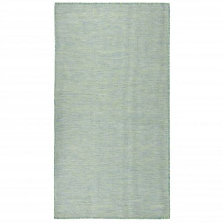 Vonkajší koberec s plochým tkaním 140x200 cm tyrkysový
