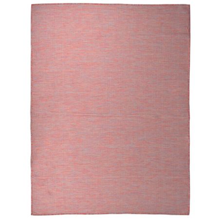 Vonkajší koberec s plochým tkaním 120x170 cm červený