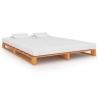 Paletový posteľný rám, hnedý, borovicový masív 120x200 cm