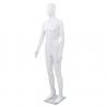 Pánska figurína, sklenený podstavec, lesklá biela 185 cm