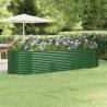 Vyvýšený záhradný záhon práškovaná oceľ 322x100x68 cm zelený