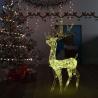 Vianočná dekorácia, akrylový sob 140 LED 120 cm, teplá biela