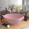 Luxusné umývadlo, okrúhle, matné ružové 32,5x14 cm, keramika
