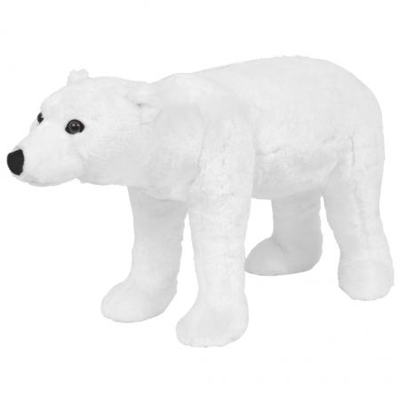 Stojaca plyšová hračka polárny medveď biely XXL