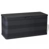 Záhradný úložný box čierny 117x45x56 cm