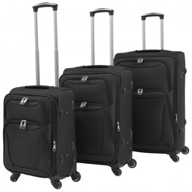 Sada 3 cestovných kufrov, čierna