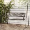 Záhradná hojdacia lavička 125 cm oceľ a plast čierna