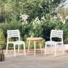 Záhradné stoličky 2 ks biele polypropylén
