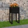 Kvetináč čierny 40x40x81 cm borovicový masív