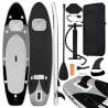 Nafukovací Stand up paddleboard čierny 300x76x10 cm