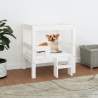 Posteľ pre psa biela 55,5x53,5x60 cm borovicový masív
