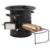 Kempingový varič na drevo čierny 50x33,5x30,5 cm oceľ