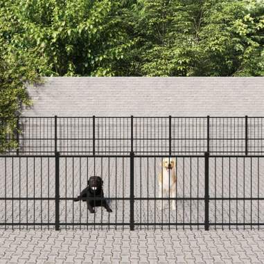 Vonkajšia voliéra pre psy oceľová 94,09 m²