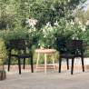 Záhradné stoličky 2 ks antracitové polypropylén