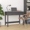 Písací stôl so zásuvkami sivý 100x50x78 cm masívna borovica