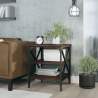 Príručný stolík hnedý dub 40x42x50 cm spracované drevo
