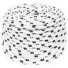 Pletené lodné lano biele 10 mm x 25 m polyester