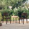 Záhradné stoličky 2 ks moka polypropylén