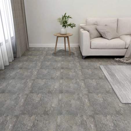 Samolepiace podlahové dosky 20 ks PVC 1,86 m² sivé