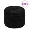 Pracovné lano čierne 10 mm 100 m polyester