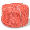 Krútené lano, polypropylén, 10 mm, 100 m, oranžové