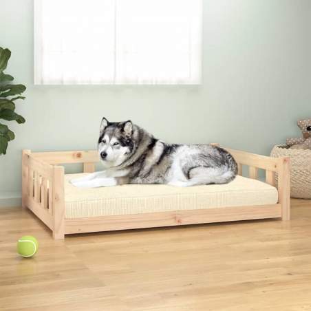 Psia posteľ 105,5x75,5x28 cm masívna borovica