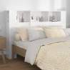Čelo postele so skrinkou lesklé biele 160x18,5x104,5 cm