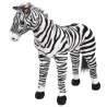 Stojaca plyšová hračkárska zebra, čierno biela XXL