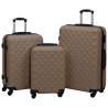 Súprava cestovných kufrov s tvrdým krytom 3 ks hnedá ABS