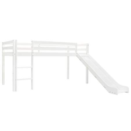 Rám detskej poschodovej postele so šmykľavkou a rebríkom 97x208 cm borovica