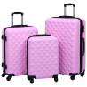 Súprava cestovných kufrov s tvrdým krytom 3 ks ružová ABS