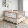 Zábrana na detskú posteľ sivohnedá 190x25 cm látka