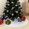 Koberec pod vianočný stromček biely 150 cm umelá kožušina